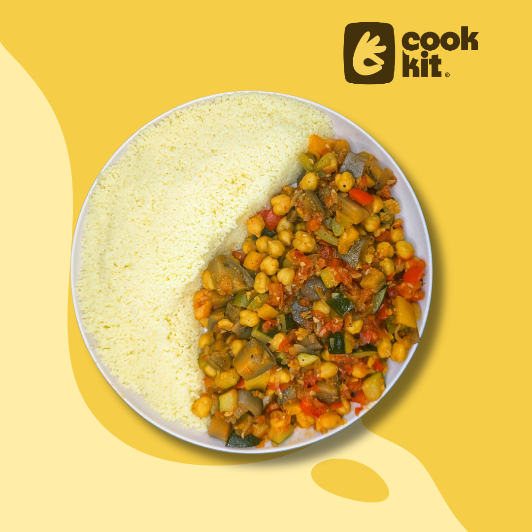 Mediterranean Chickpea & Vegetable Stew with Couscous