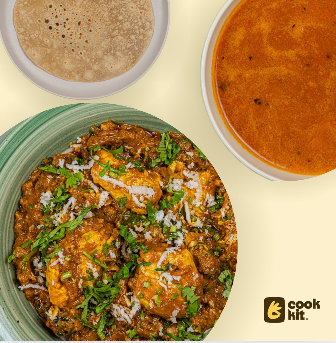 Chicken Rassam + Chicken Mangalorean Sukka + Chapati.
