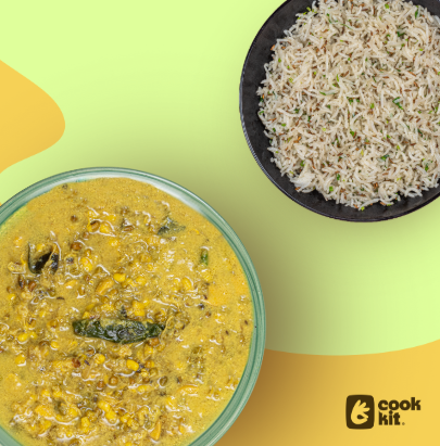 Moong Cashew Ussal + Jeera Rice