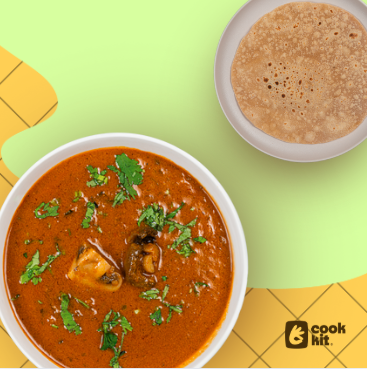 Mushroom Chettinad Masala + Chapati