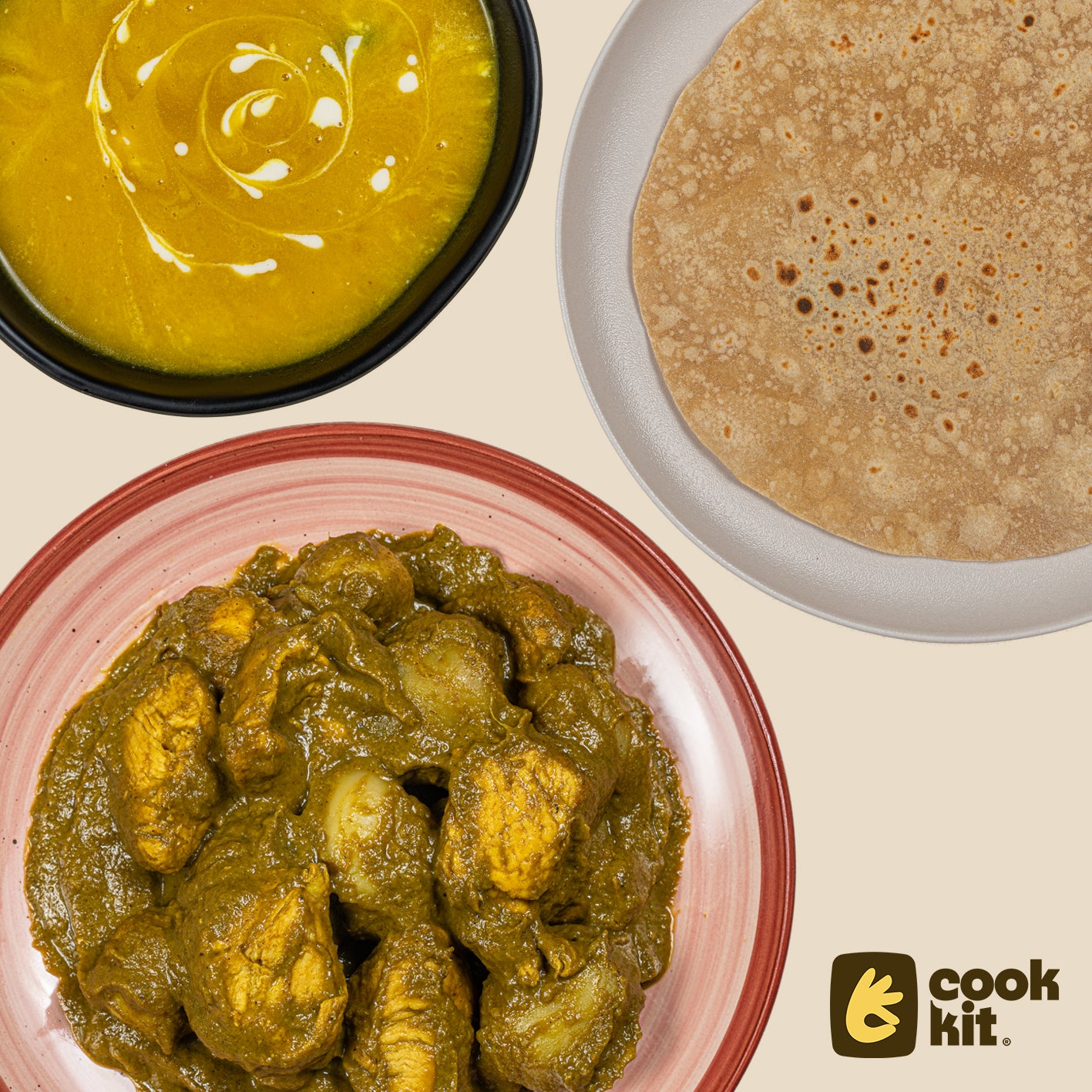 Pumpkin Soup + Chicken Cafreal + Chapati