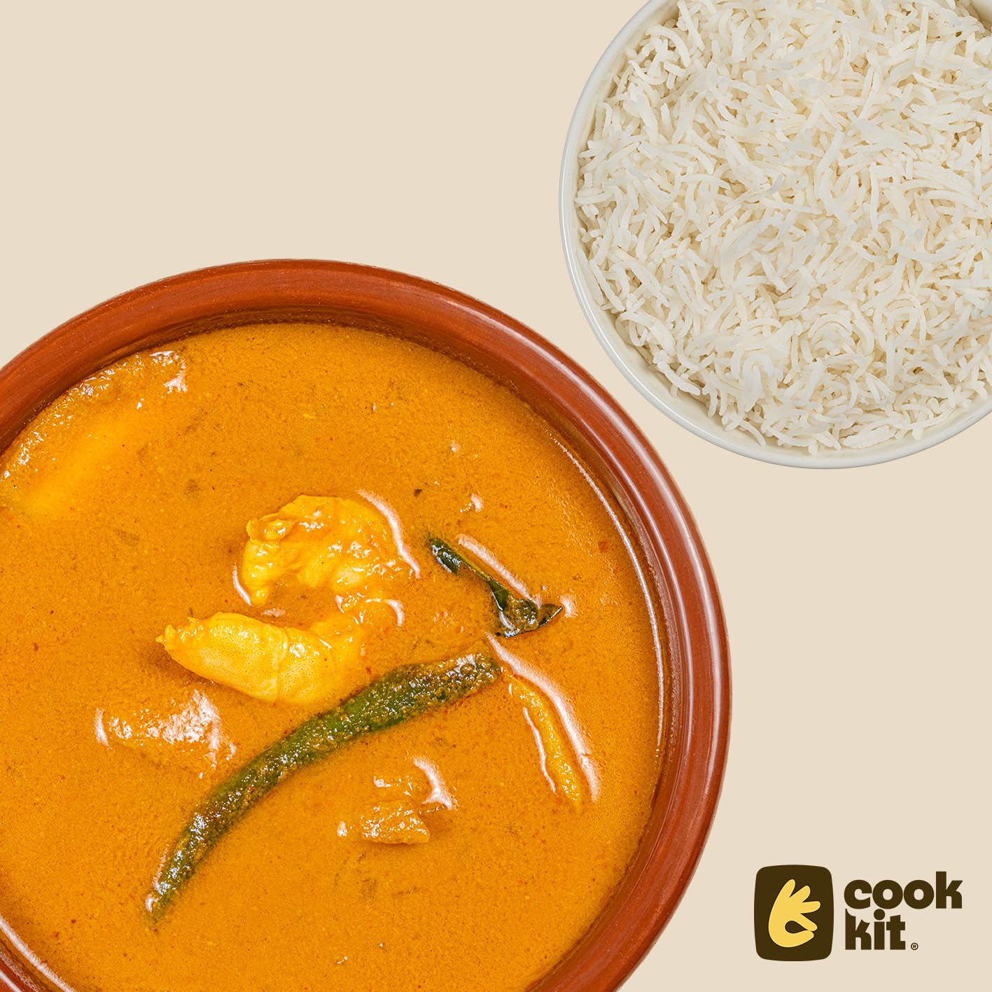 Prawn Raw Mango Curry + Rice.
