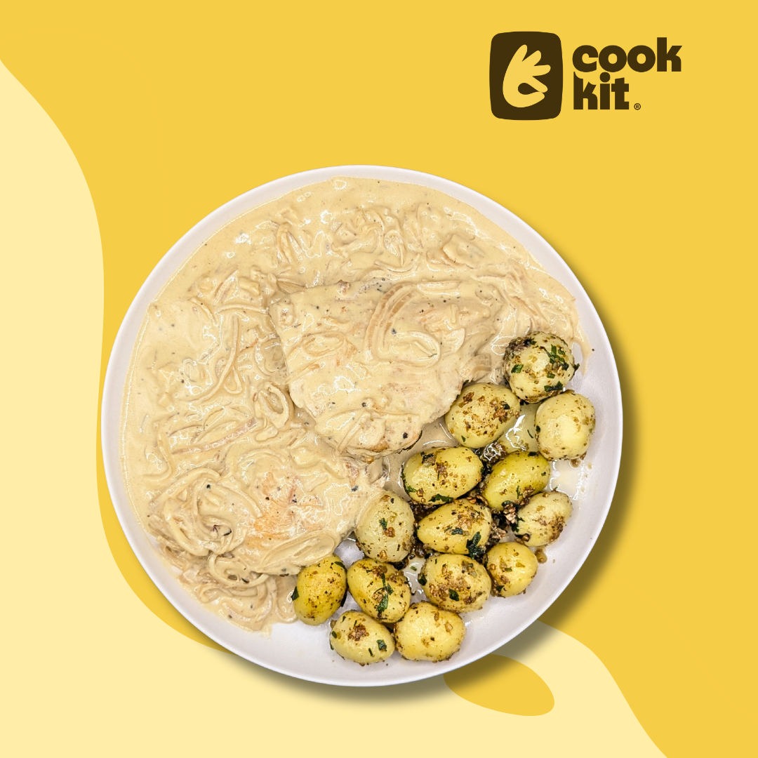 Creamy Dijon Mustard Chicken with Baby Potatoes
