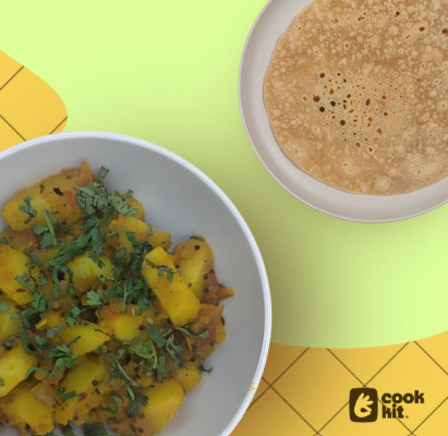 Bateta nu Shaak + Chapati