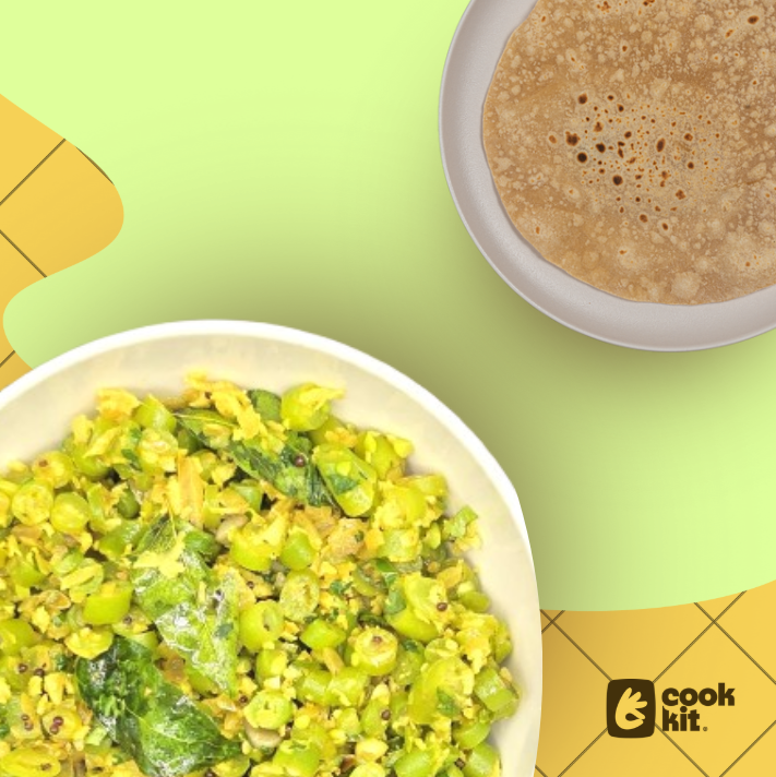 Beans Palya (Beans Bhaji) + Chapati