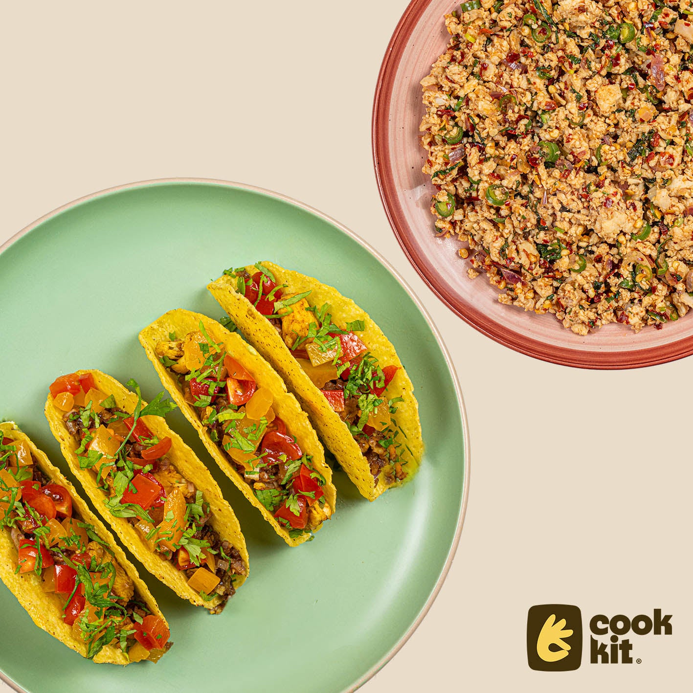 Chicken Fajita tacos + Larb Gai Salad