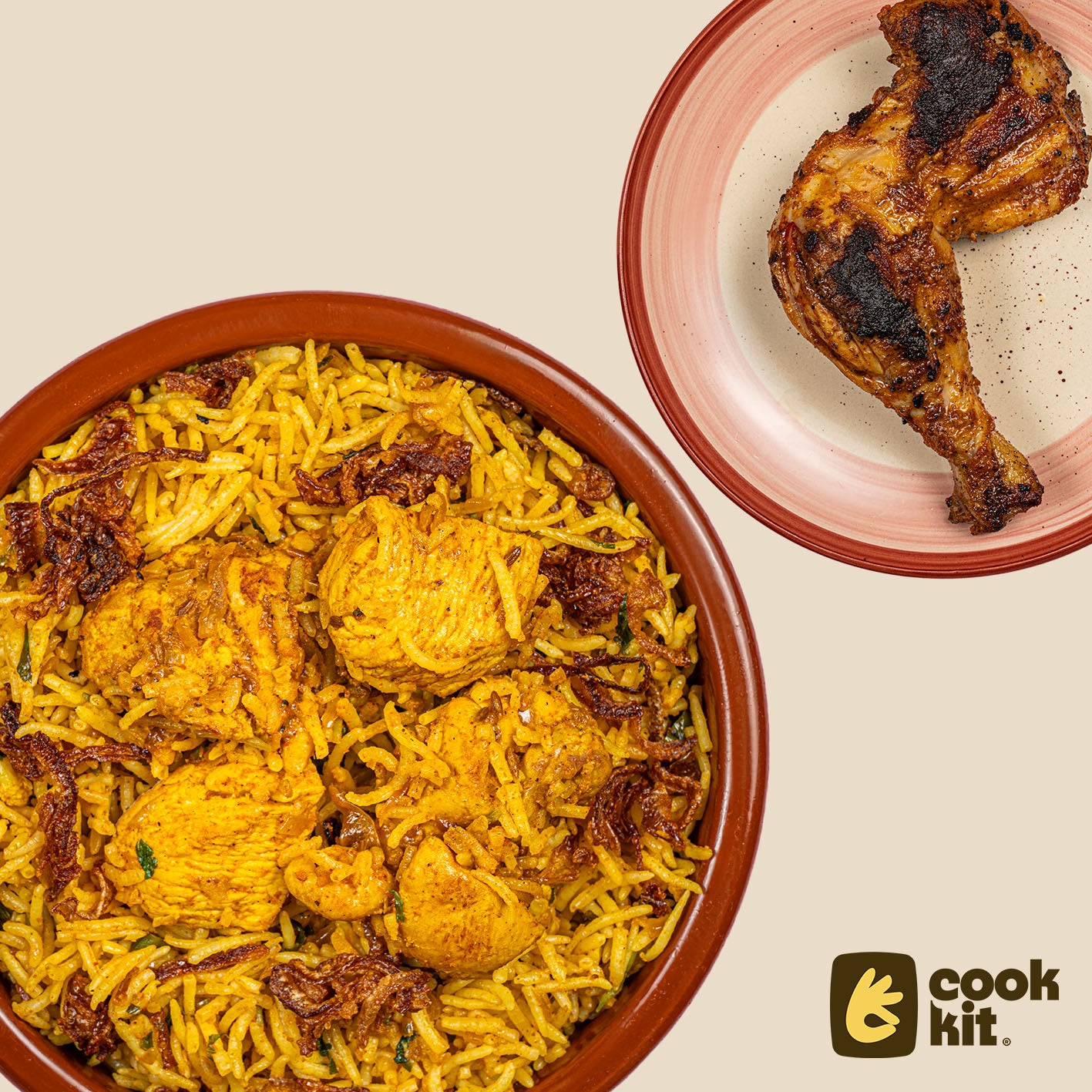 Chicken Tandoori Leg + Chicken Biryani