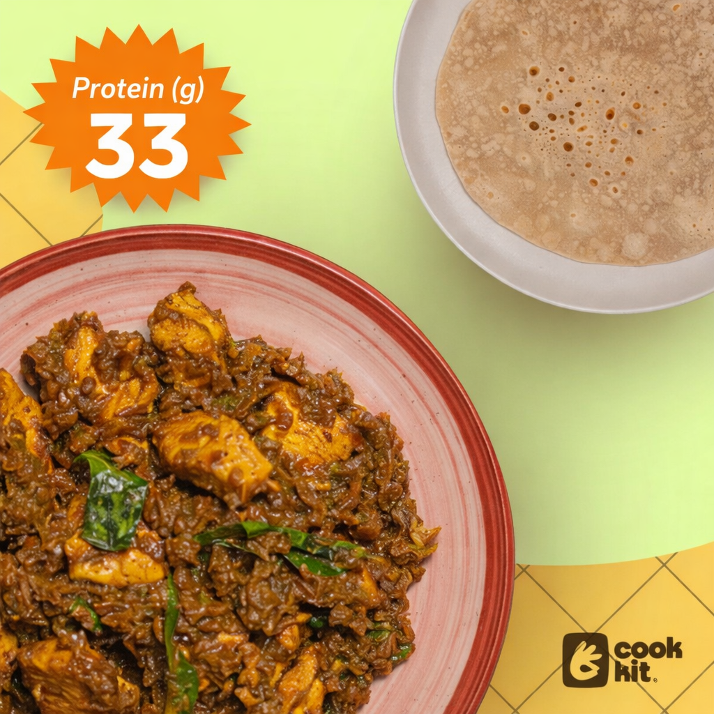 Chicken Pepper Fry + Chapati