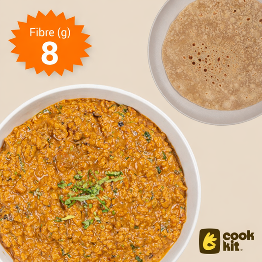 Soya Kheema Masala + Chapati