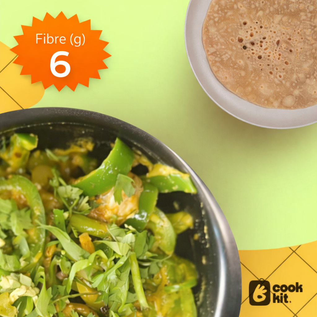 Dahi Shimla Mirch + Chapati