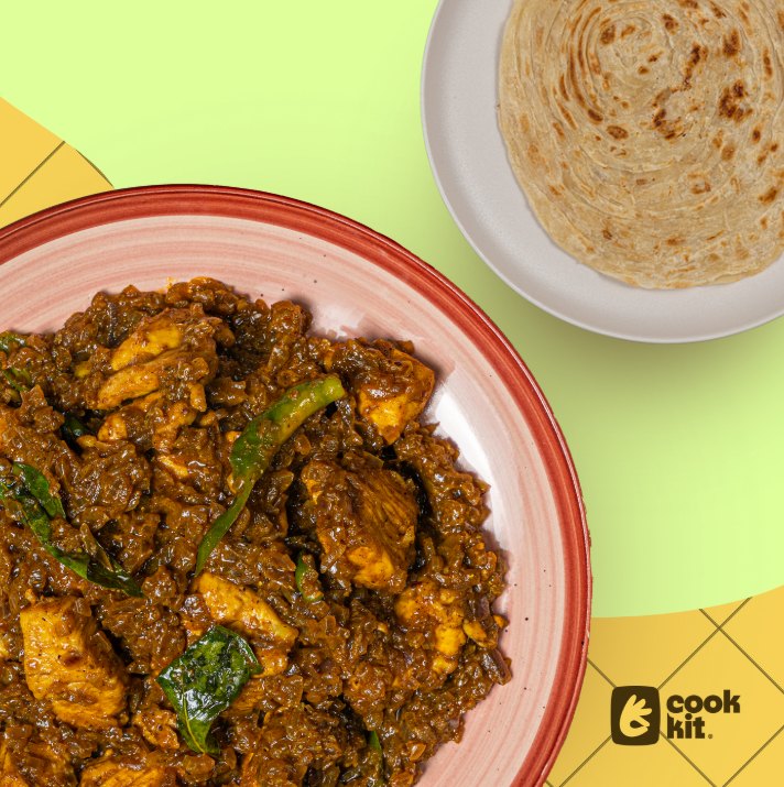 Chicken Pepper Fry + Paratha