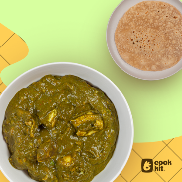 Chicken Saag + Chapati.