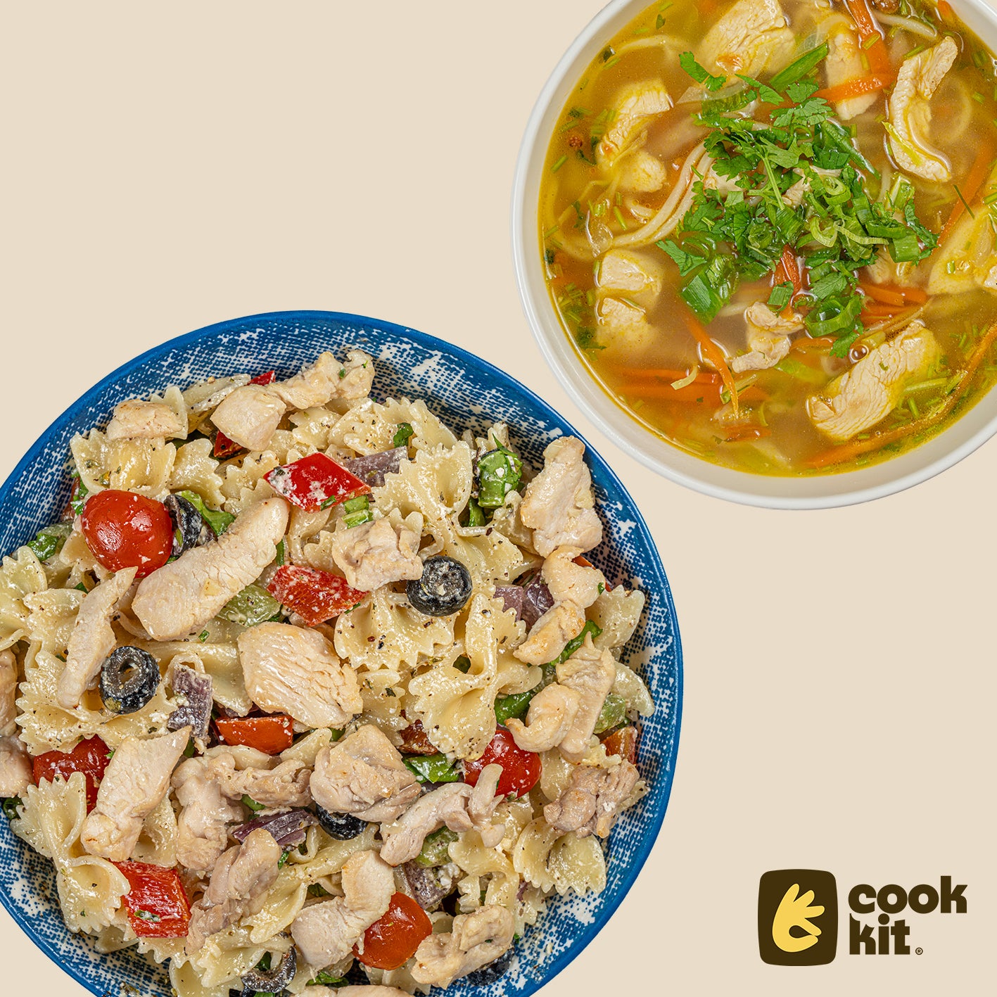 Chicken Thukpa + Chicken Pasta Salad