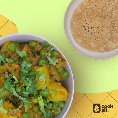 Aloo Matar + Chapati