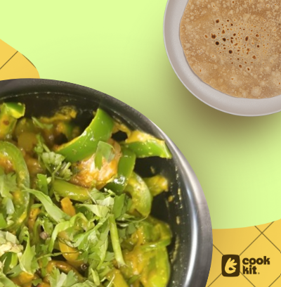 Dahi Shimla Mirch + Chapati