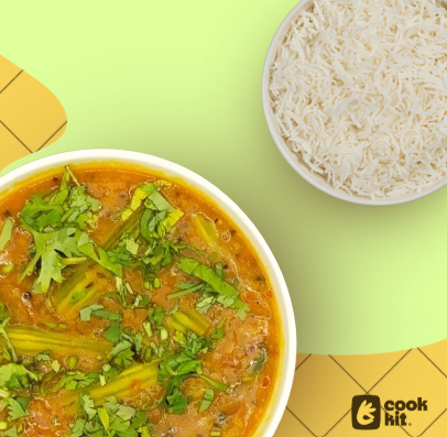 Dal Shevga (Drumstick) +  Rice