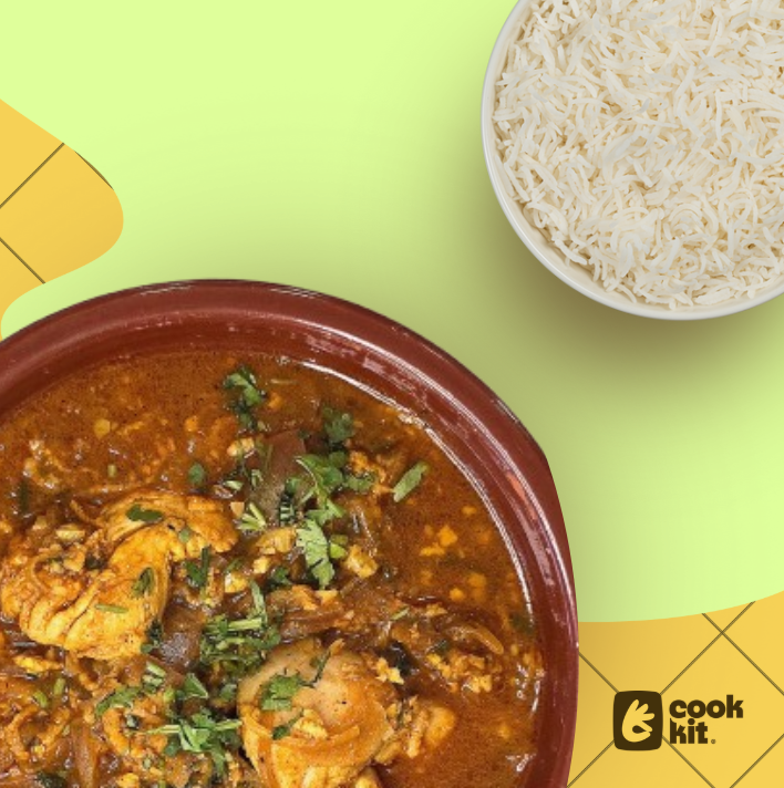 Kombdi Rassa + Rice