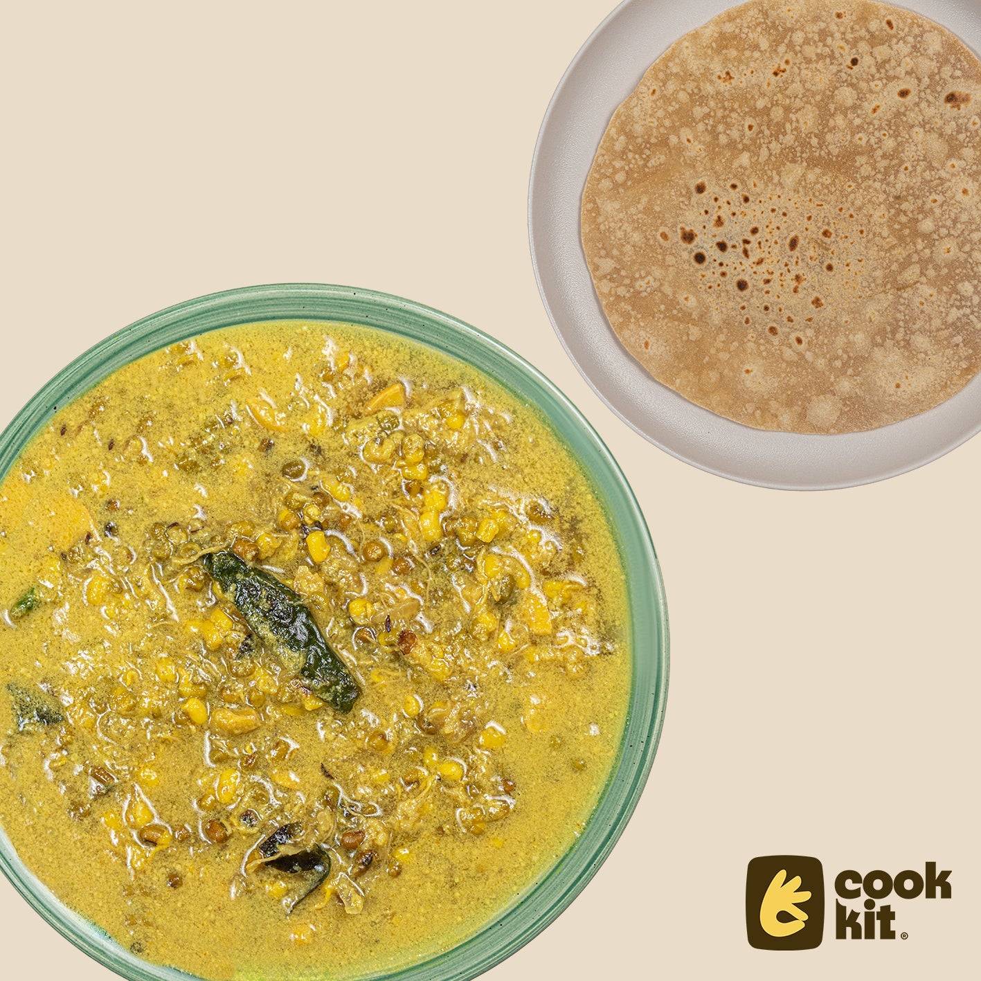 Moong Cashew Usal + Chapati.
