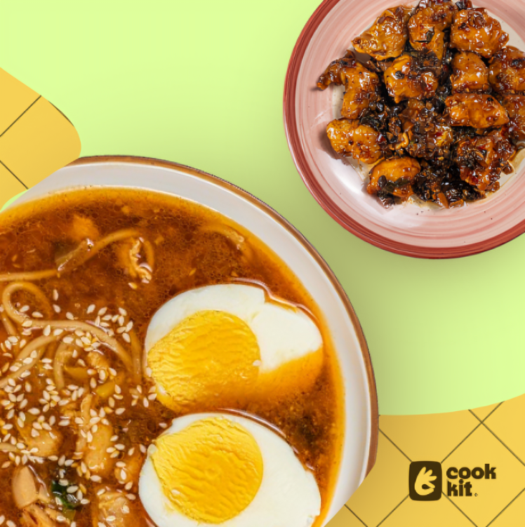 Prawns in Black Bean Sauce + Spicy Miso Ramen