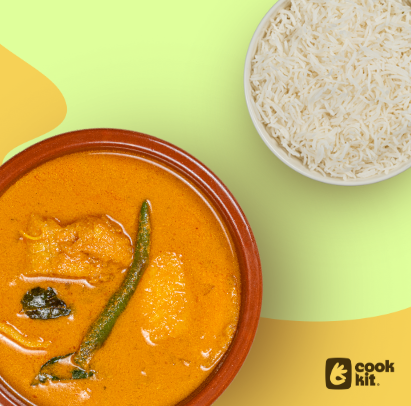 Raw Mango Fish Curry + Rice