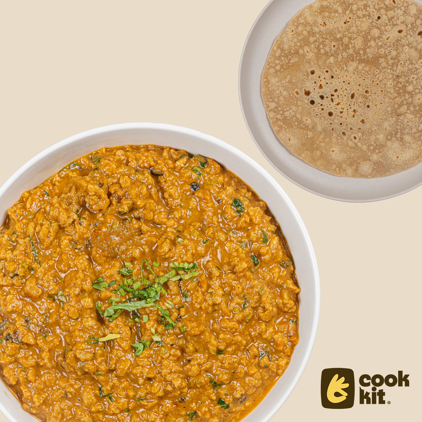 Soya Kheema Masala + Chapati
