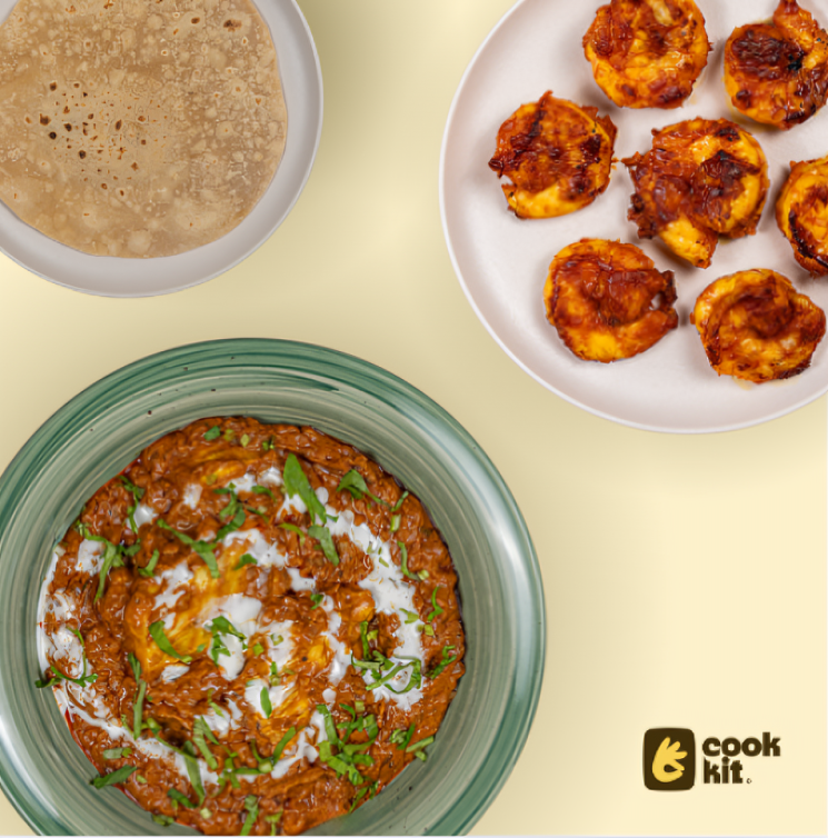 Tandoori Prawns + Chicken Tikka Masala + Chapati.