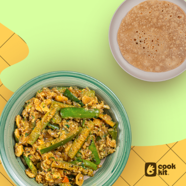 Tendli Cashew Dry sabzi + Chapati.