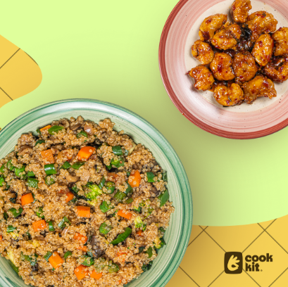 Thai Hot Basil Prawns + Quinoa Stir fry