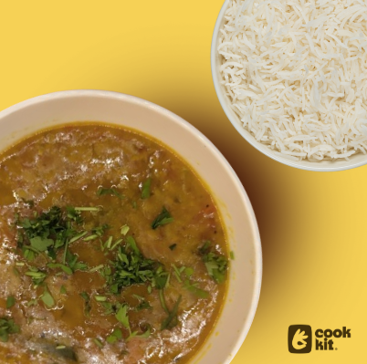 Toor Dal Fry (Jain) + Rice