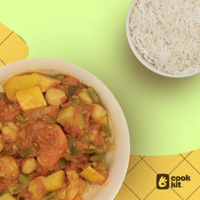 Veg Tagine (Jain) + Rice