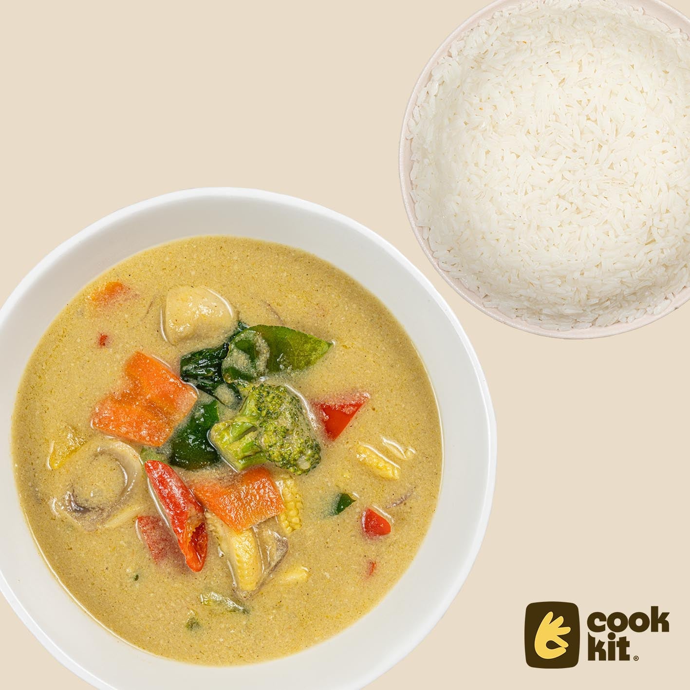 Veg Thai Green Curry + Jasmine Rice.
