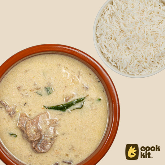 Kerala Style Mutton Stew + Rice